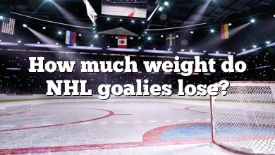 How much weight do NHL goalies lose?