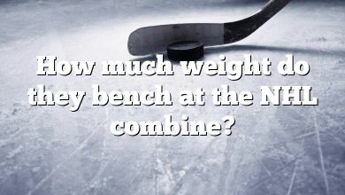How much weight do they bench at the NHL combine?