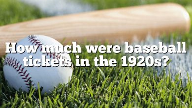 How much were baseball tickets in the 1920s?