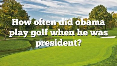 How often did obama play golf when he was president?