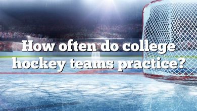 How often do college hockey teams practice?