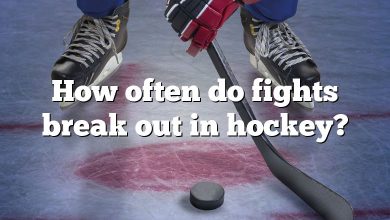 How often do fights break out in hockey?