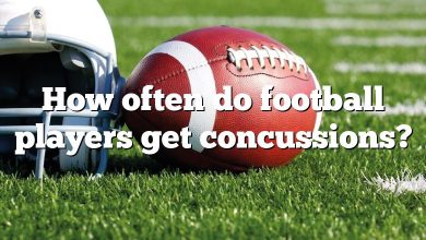 How often do football players get concussions?