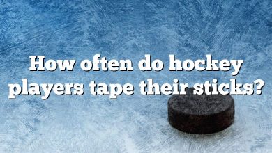 How often do hockey players tape their sticks?