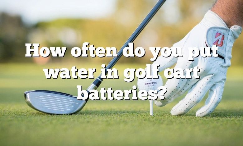 How often do you put water in golf cart batteries?