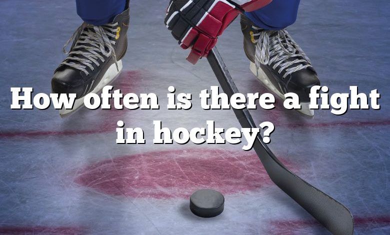 How often is there a fight in hockey?