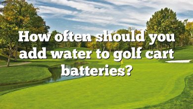 How often should you add water to golf cart batteries?