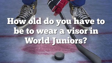 How old do you have to be to wear a visor in World Juniors?