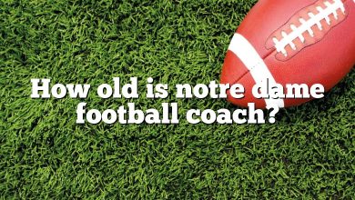 How old is notre dame football coach?