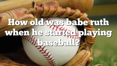 How old was babe ruth when he started playing baseball?