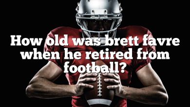 How old was brett favre when he retired from football?