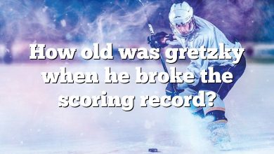 How old was gretzky when he broke the scoring record?