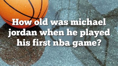 How old was michael jordan when he played his first nba game?