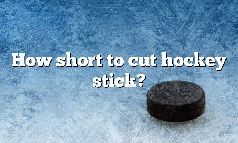 How short to cut hockey stick?