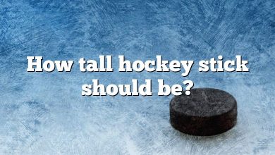 How tall hockey stick should be?