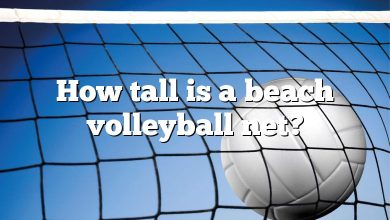 How tall is a beach volleyball net?