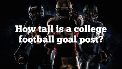 How tall is a college football goal post?