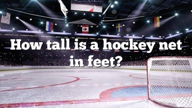How tall is a hockey net in feet?