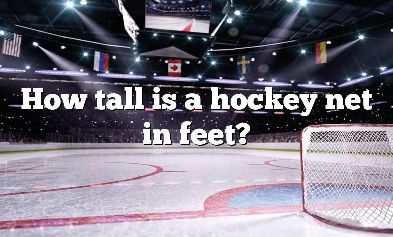 How tall is a hockey net in feet?