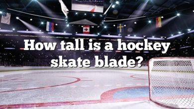 How tall is a hockey skate blade?