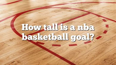 How tall is a nba basketball goal?