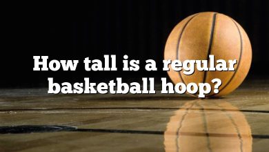 How tall is a regular basketball hoop?