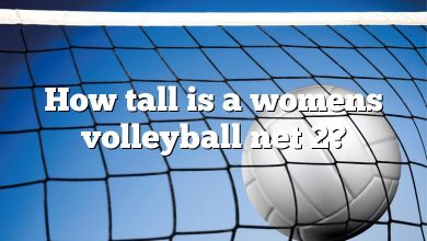 How tall is a womens volleyball net 2?