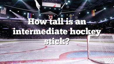 How tall is an intermediate hockey stick?
