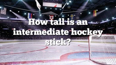 How tall is an intermediate hockey stick?