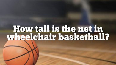 How tall is the net in wheelchair basketball?