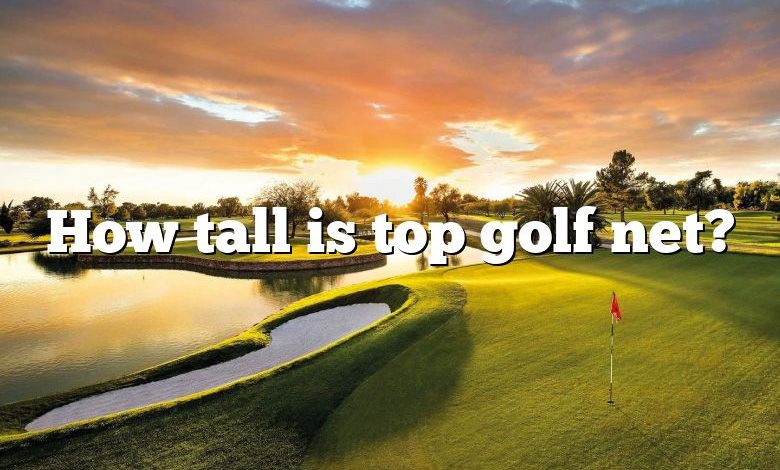 How tall is top golf net?