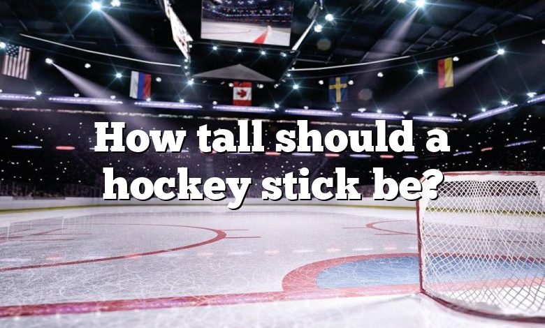 How tall should a hockey stick be?