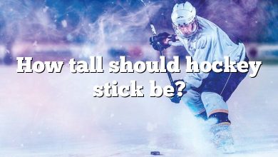 How tall should hockey stick be?