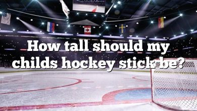 How tall should my childs hockey stick be?