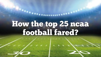 How the top 25 ncaa football fared?