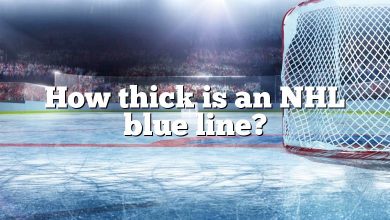 How thick is an NHL blue line?