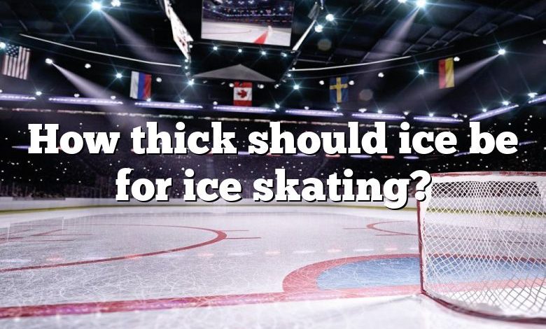 How thick should ice be for ice skating?