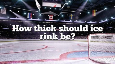 How thick should ice rink be?