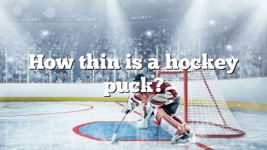 How thin is a hockey puck?