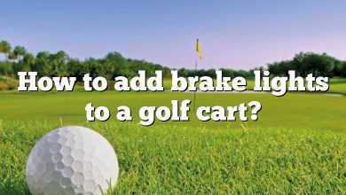 How to add brake lights to a golf cart?