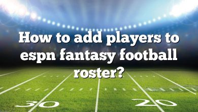 How to add players to espn fantasy football roster?