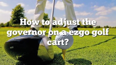 How to adjust the governor on a ezgo golf cart?