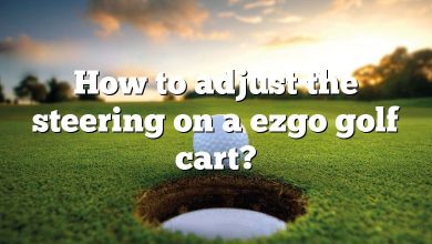 How to adjust the steering on a ezgo golf cart?