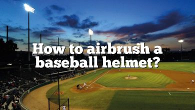 How to airbrush a baseball helmet?