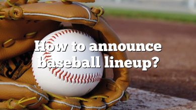 How to announce baseball lineup?