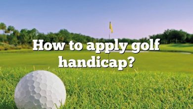 How to apply golf handicap?