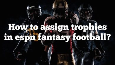 How to assign trophies in espn fantasy football?
