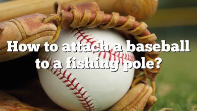 How to attach a baseball to a fishing pole?