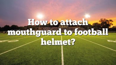 How to attach mouthguard to football helmet?