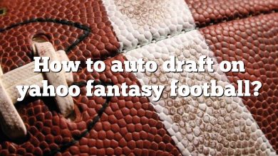 How to auto draft on yahoo fantasy football?